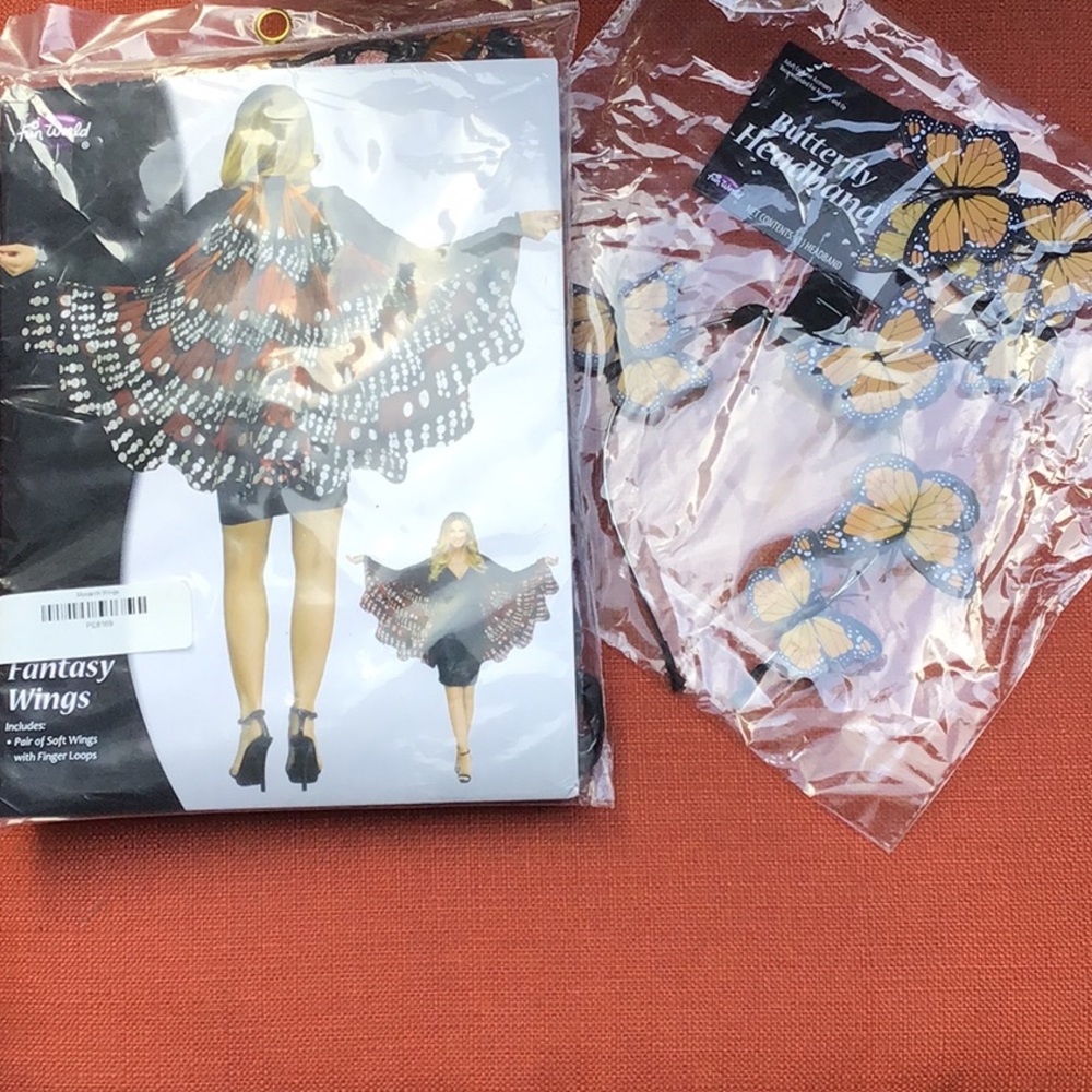 Butterfly wings costume and headband